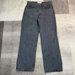 Abercrombie & Fitch The Loose High Rise Jeans Washed Black Womens Size 26/2S